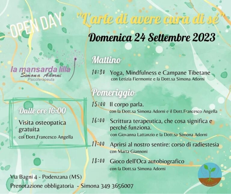 Scopri di più sull'articolo Open day della Mansrda lilla